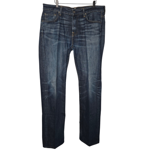 7 For All Mankind Mens Austyn Dark Wash Relaxed Fit Straight Leg Denim Jeans 36 - Picture 1 of 11